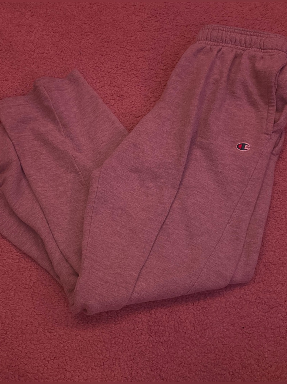 Champion Gray Sweatpants with Embroidered Logo
